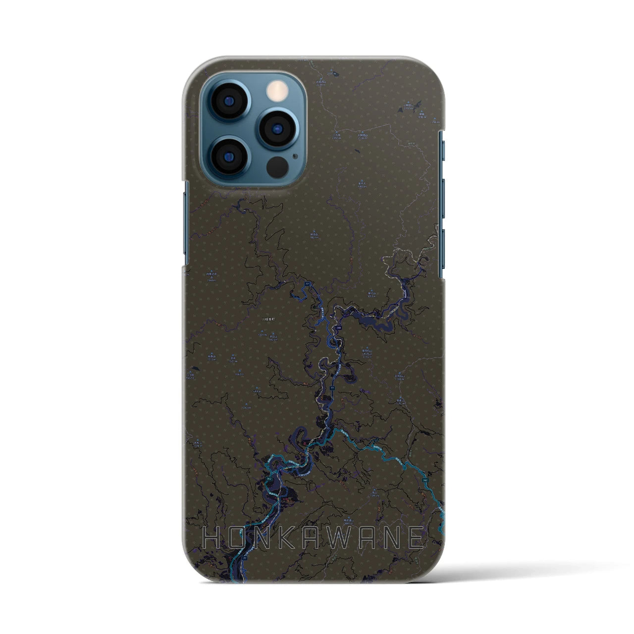 【本川根(静岡県)】地図柄iPhoneケース(バックカバータイプ)