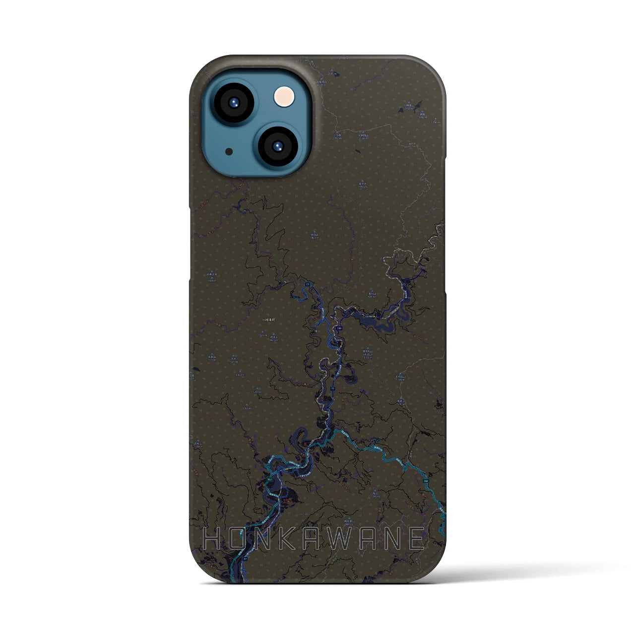 【本川根(静岡県)】地図柄iPhoneケース(バックカバータイプ)