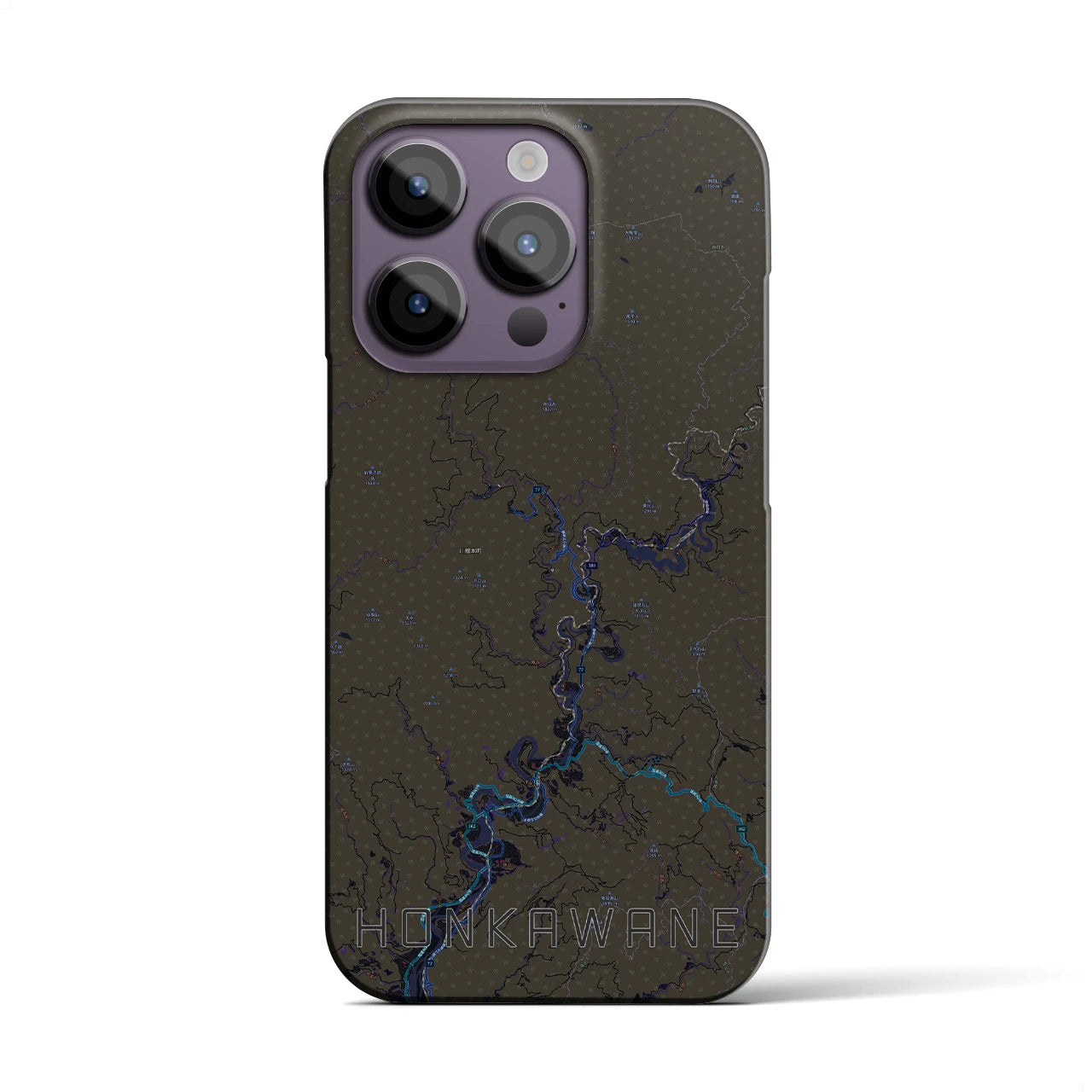 【本川根(静岡県)】地図柄iPhoneケース(バックカバータイプ)