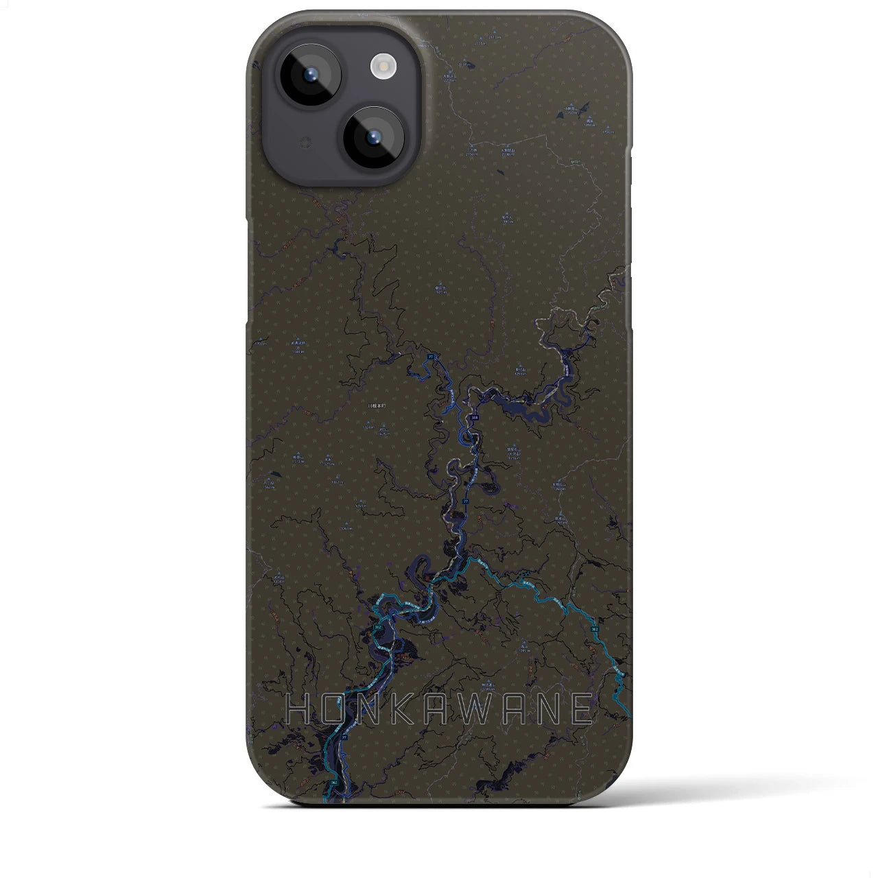 【本川根(静岡県)】地図柄iPhoneケース(バックカバータイプ)