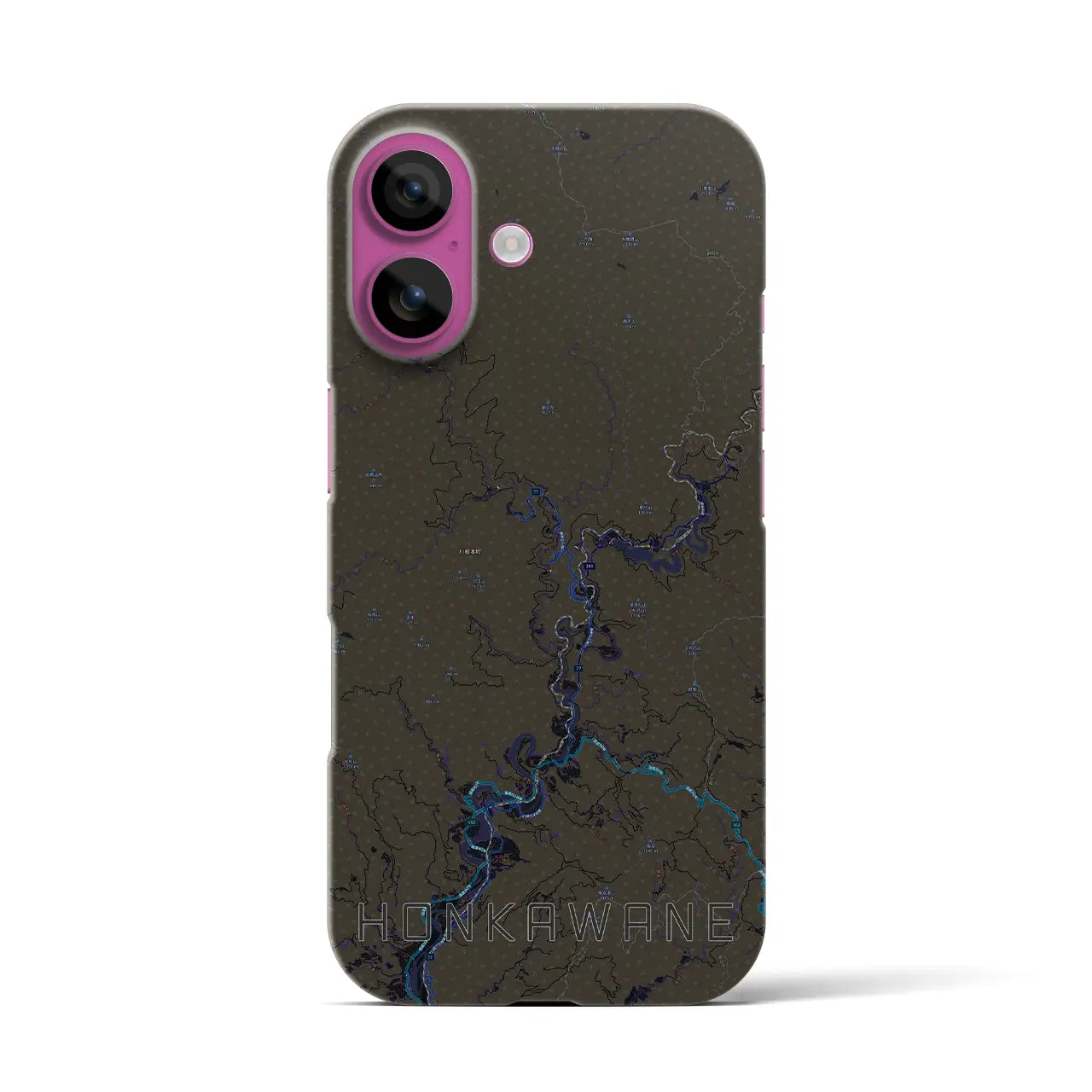 【本川根(静岡県)】地図柄iPhoneケース(バックカバータイプ)