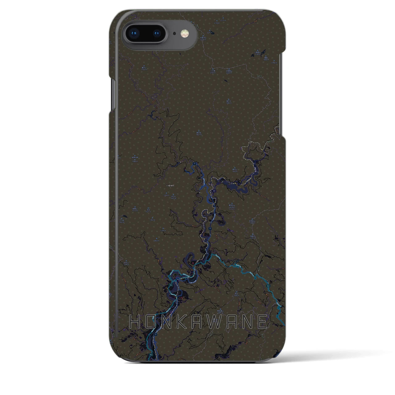 【本川根(静岡県)】地図柄iPhoneケース(バックカバータイプ)