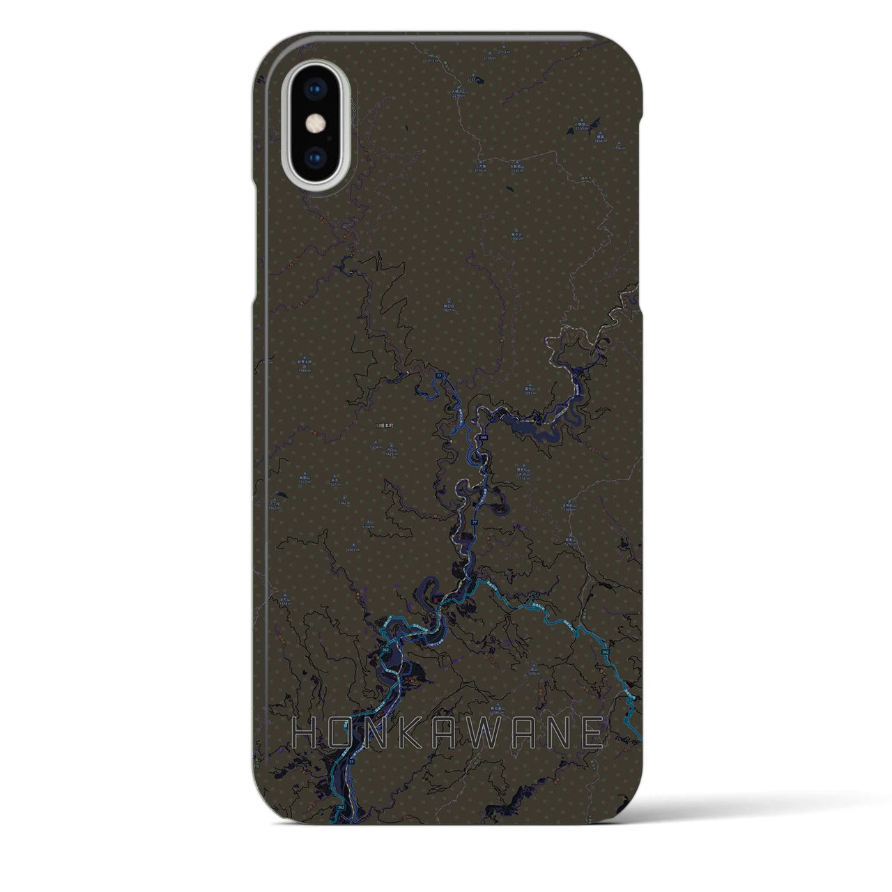 【本川根(静岡県)】地図柄iPhoneケース(バックカバータイプ)