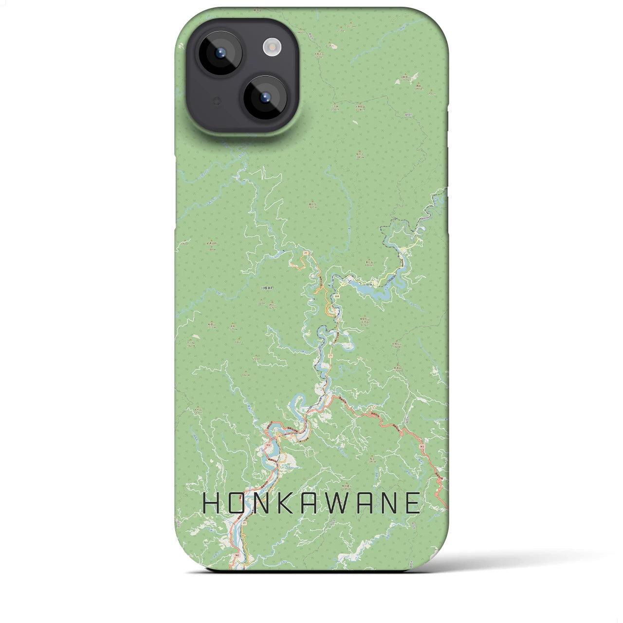 【本川根(静岡県)】地図柄iPhoneケース(バックカバータイプ)