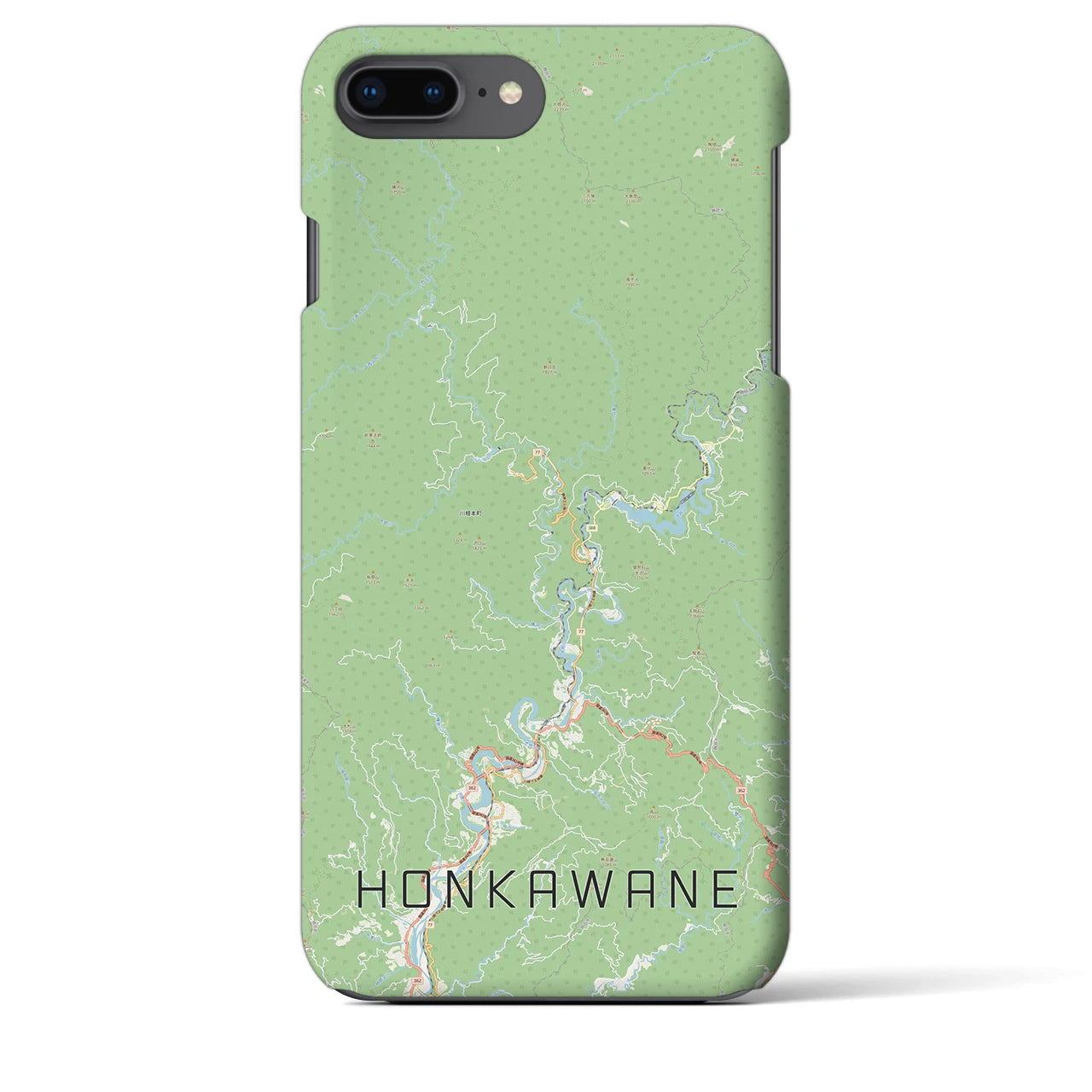 【本川根(静岡県)】地図柄iPhoneケース(バックカバータイプ)