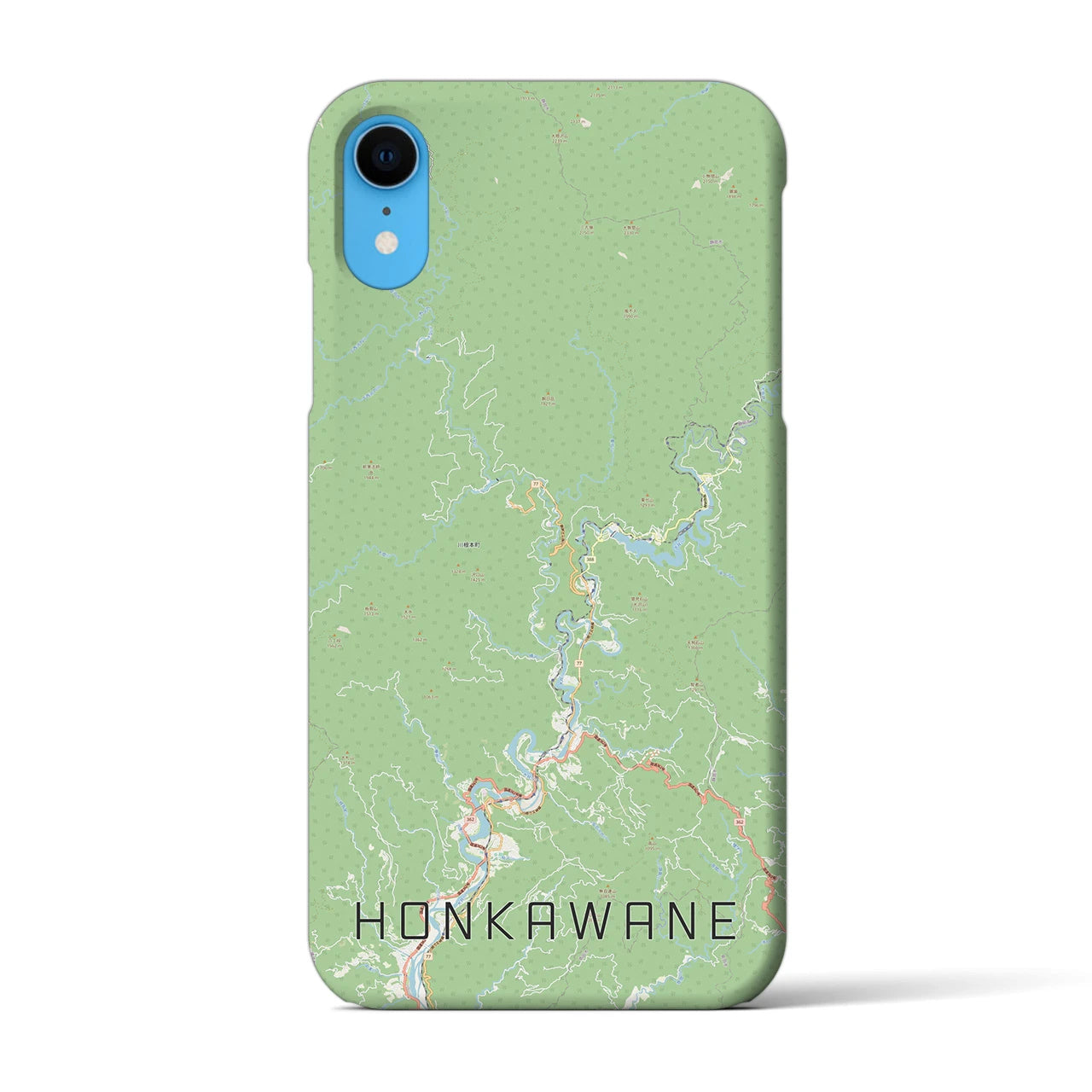 【本川根(静岡県)】地図柄iPhoneケース(バックカバータイプ)