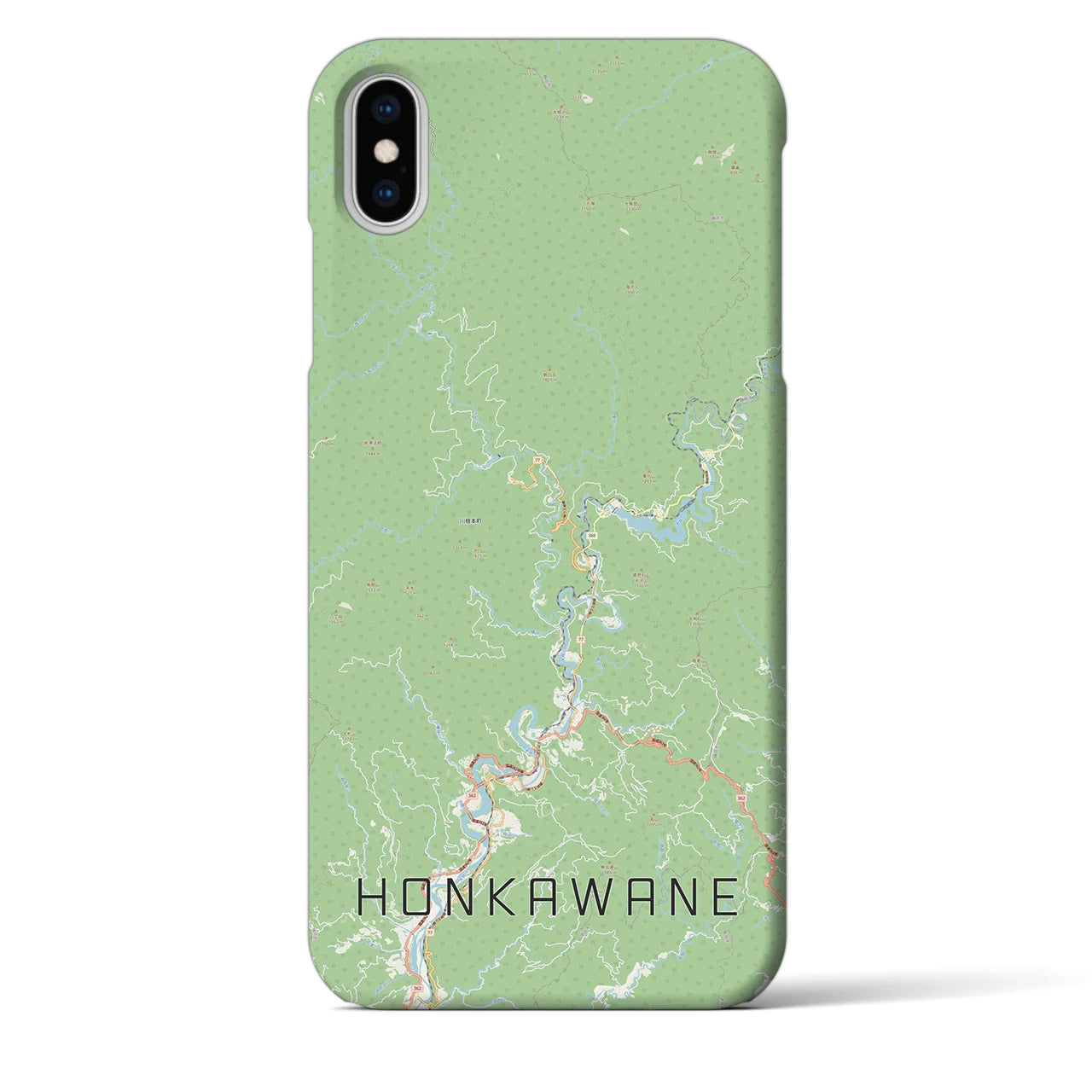 【本川根(静岡県)】地図柄iPhoneケース(バックカバータイプ)