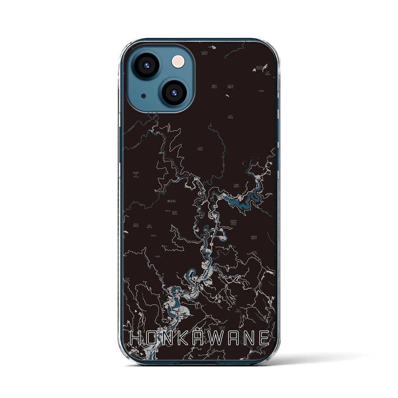 【本川根(静岡県)】地図柄iPhoneケース(クリアタイプ)