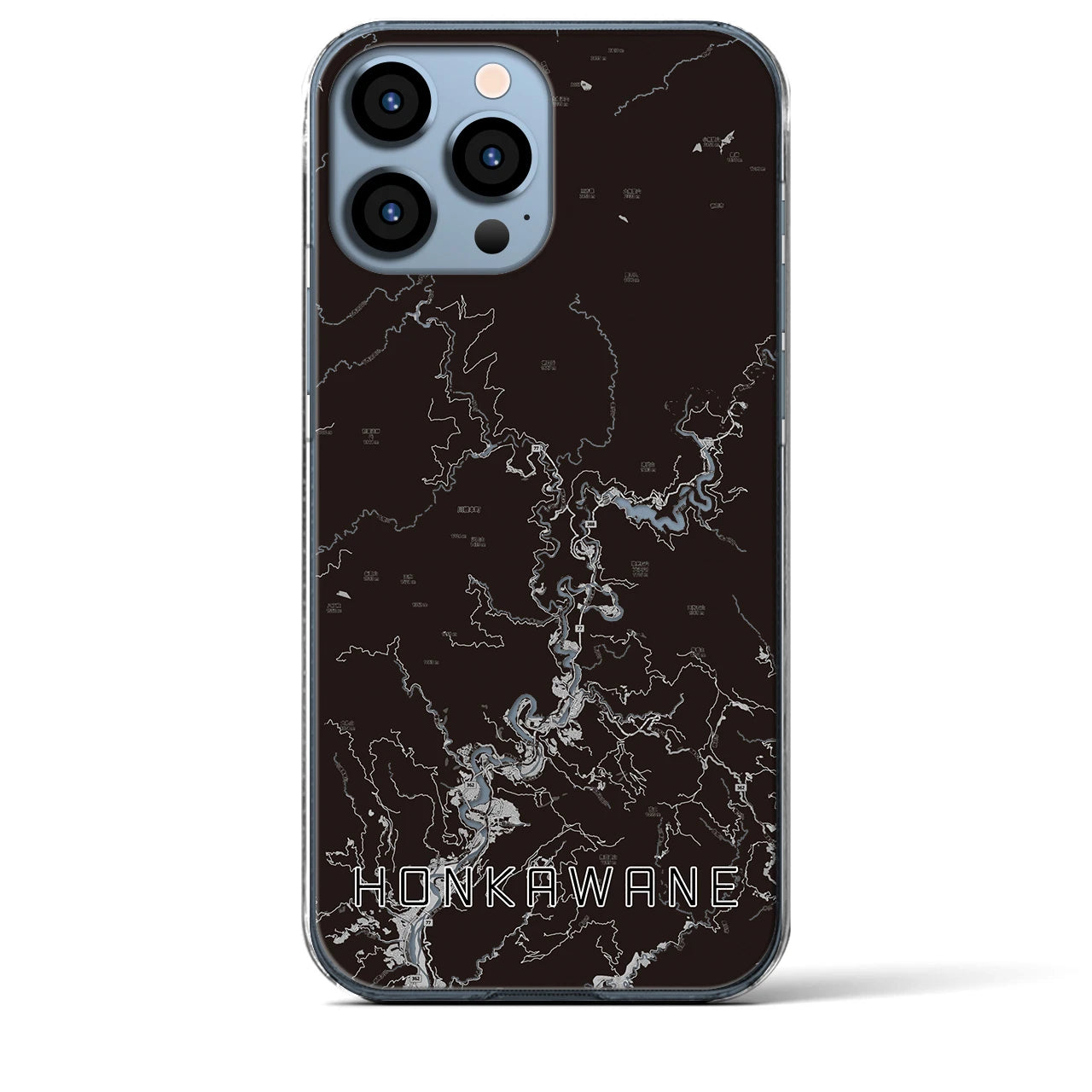 【本川根(静岡県)】地図柄iPhoneケース(クリアタイプ)