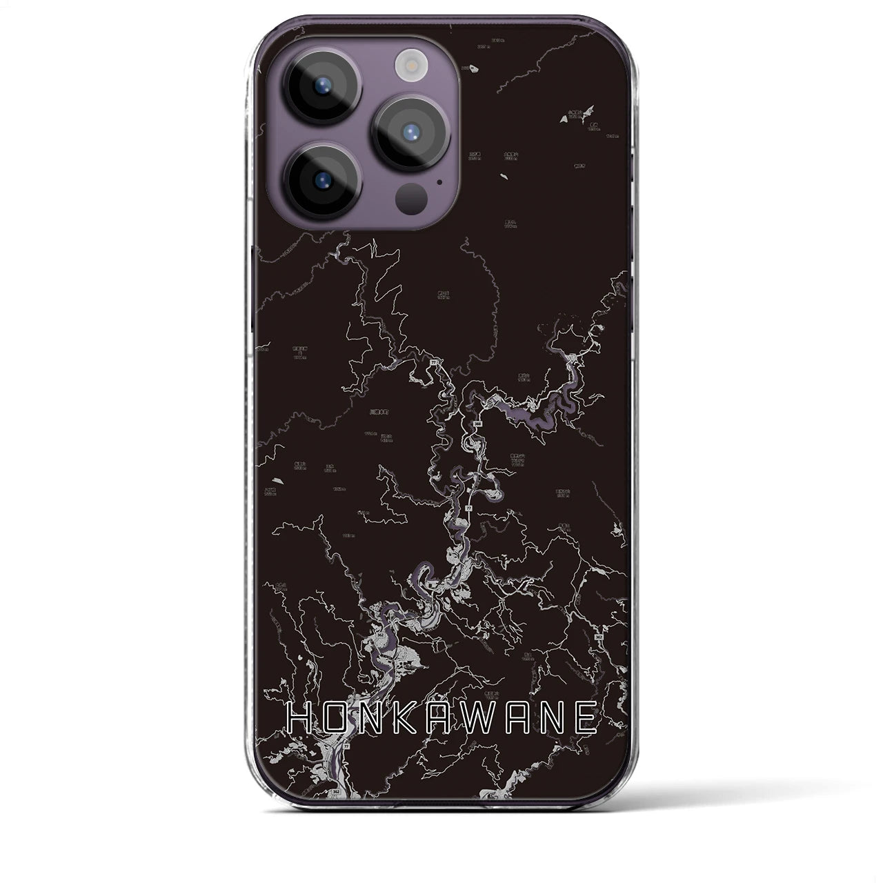 【本川根(静岡県)】地図柄iPhoneケース(クリアタイプ)