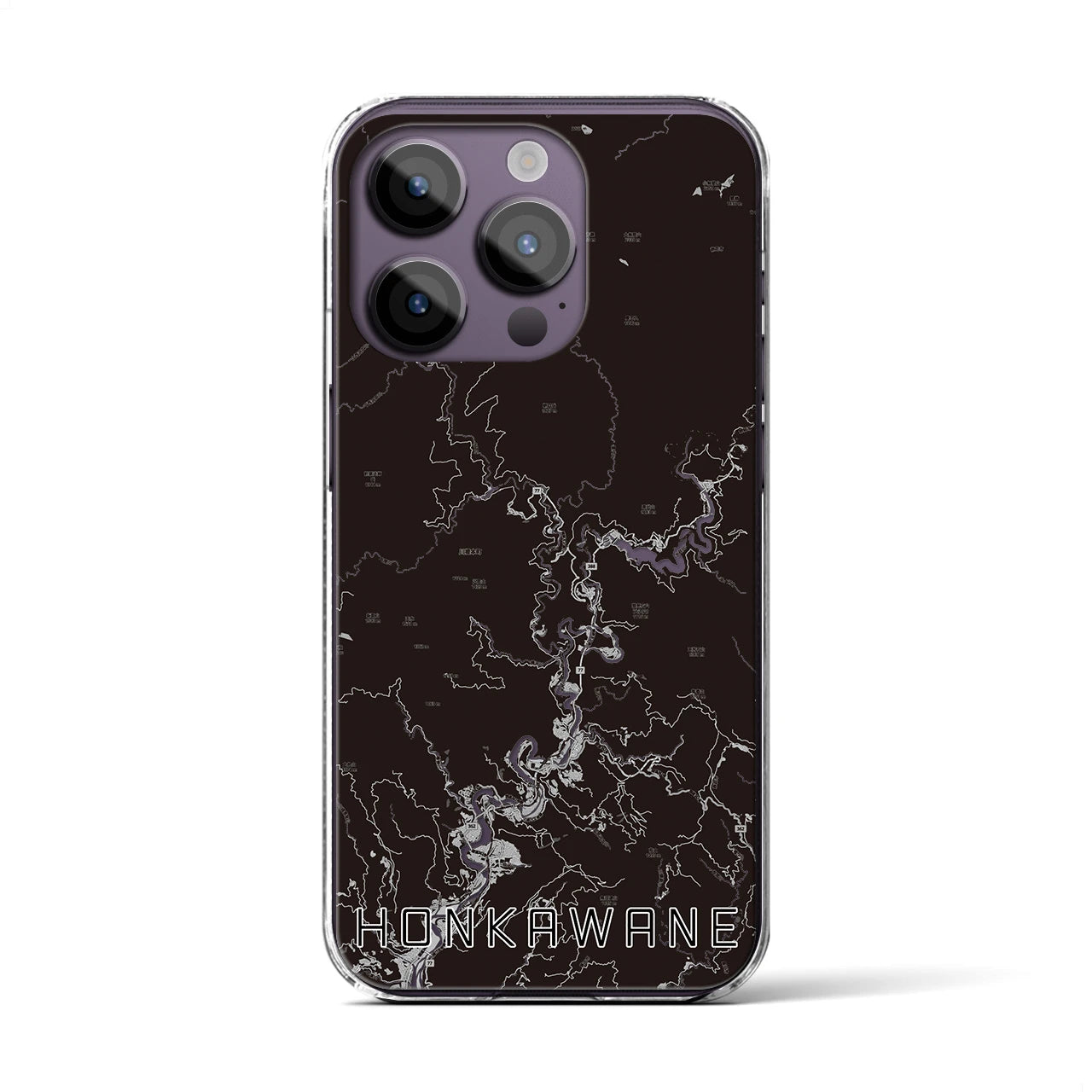 【本川根(静岡県)】地図柄iPhoneケース(クリアタイプ)