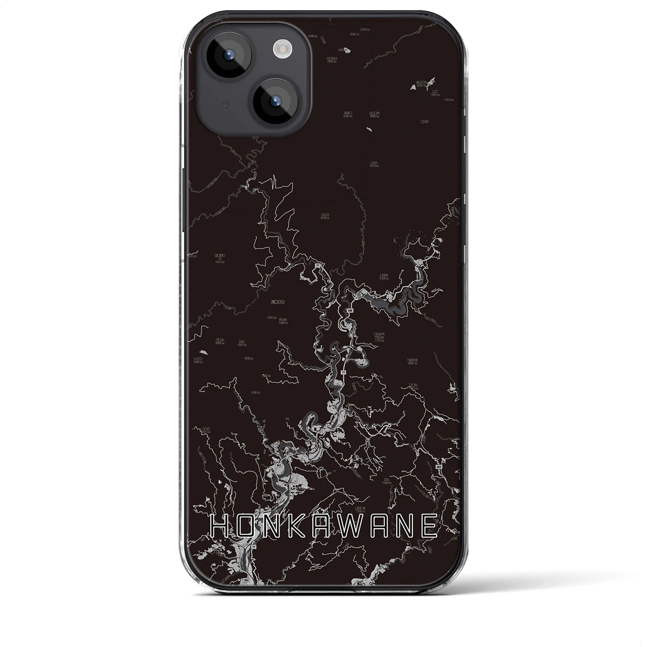 【本川根(静岡県)】地図柄iPhoneケース(クリアタイプ)