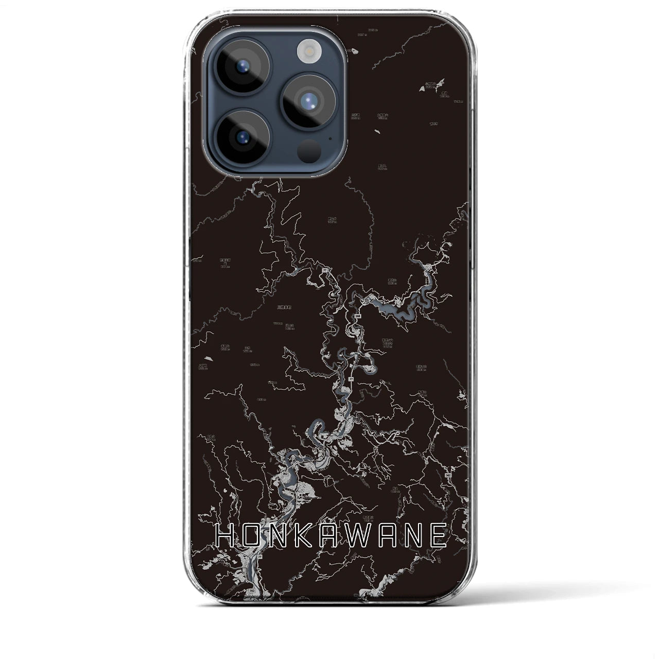 【本川根(静岡県)】地図柄iPhoneケース(クリアタイプ)