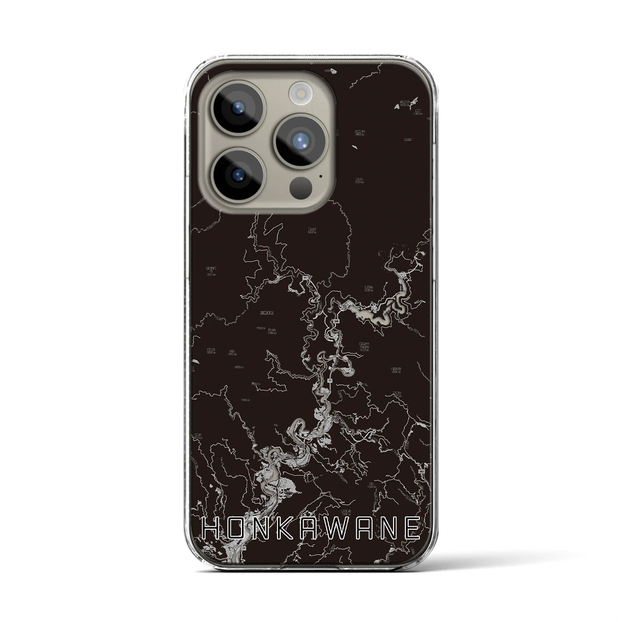 【本川根(静岡県)】地図柄iPhoneケース(クリアタイプ)