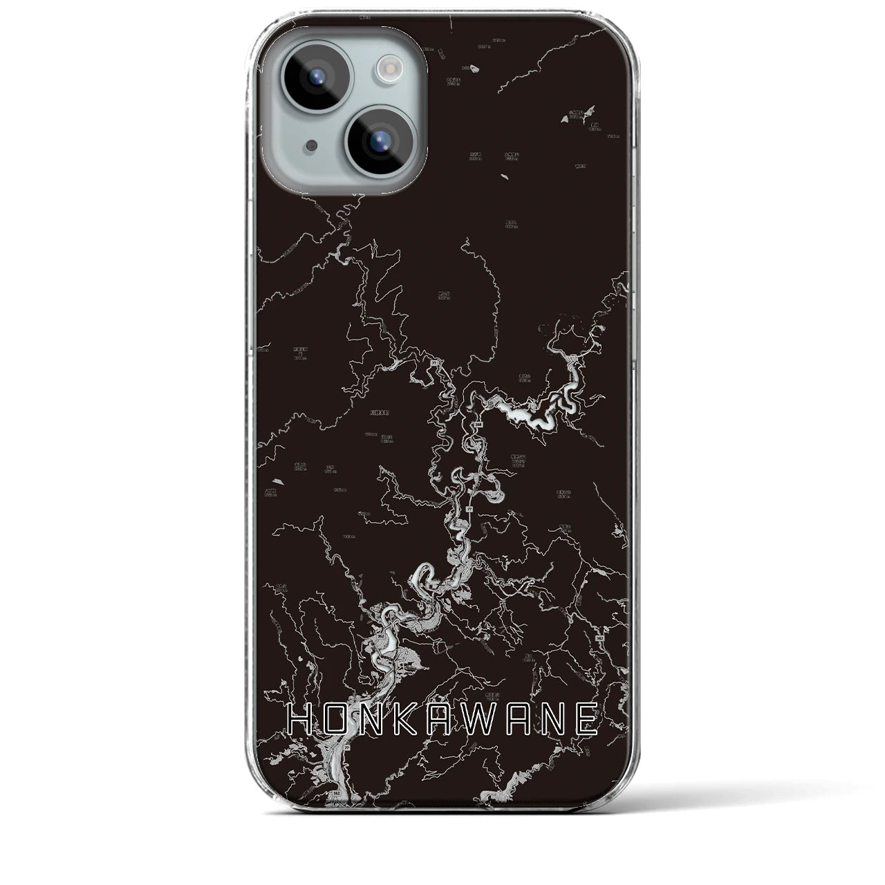 【本川根(静岡県)】地図柄iPhoneケース(クリアタイプ)