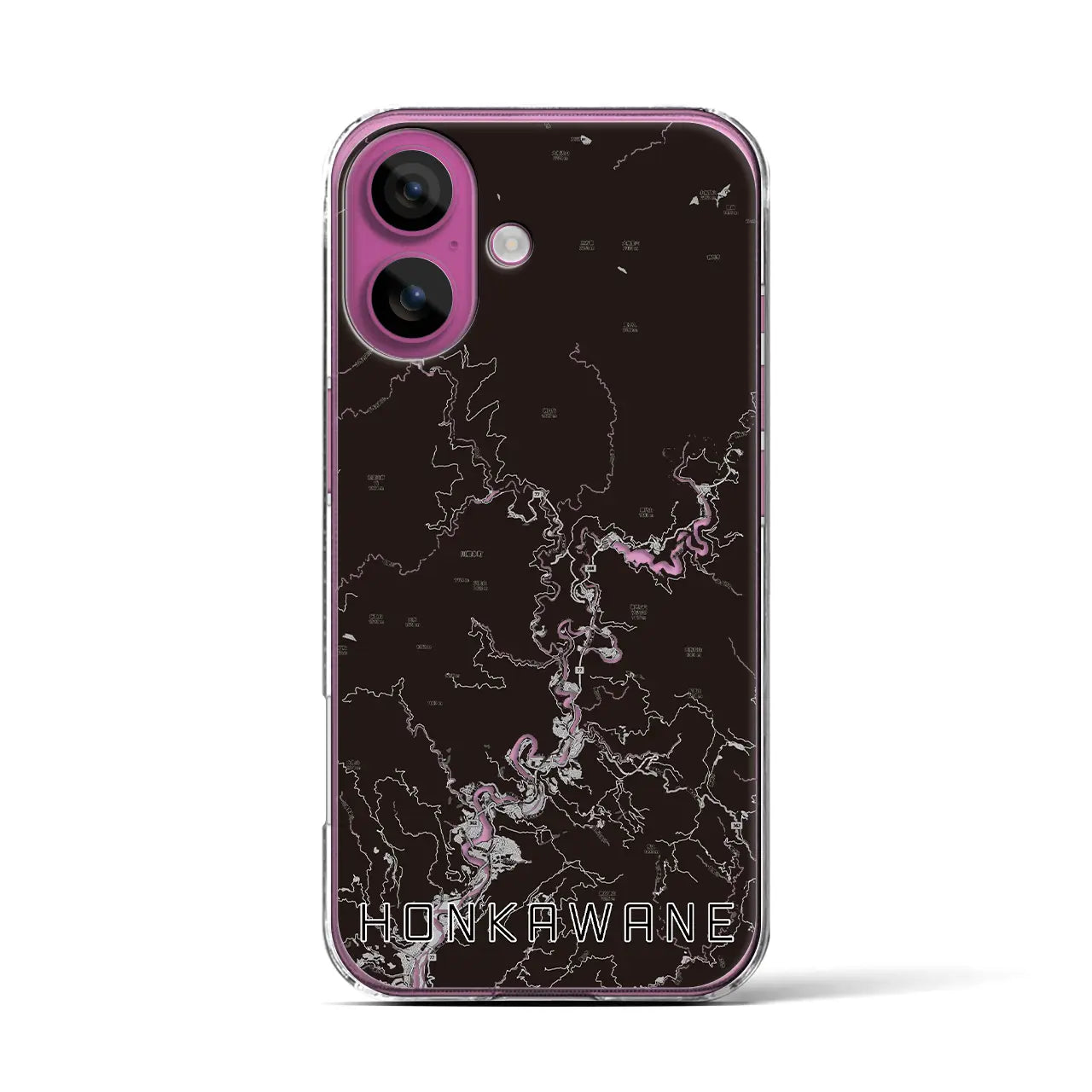 【本川根(静岡県)】地図柄iPhoneケース(クリアタイプ)