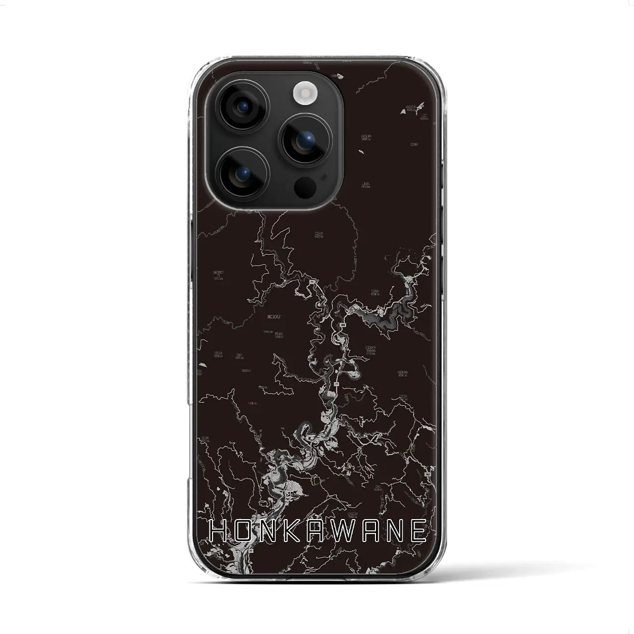 【本川根(静岡県)】地図柄iPhoneケース(クリアタイプ)