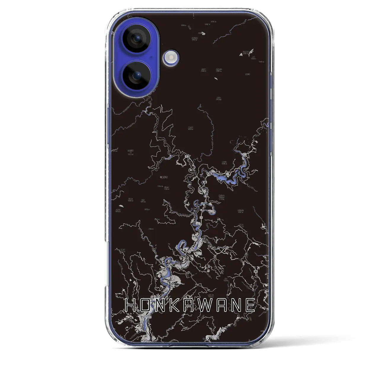 【本川根(静岡県)】地図柄iPhoneケース(クリアタイプ)