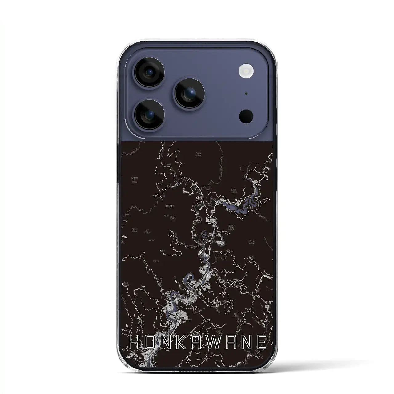 【本川根(静岡県)】地図柄iPhoneケース(クリアタイプ)