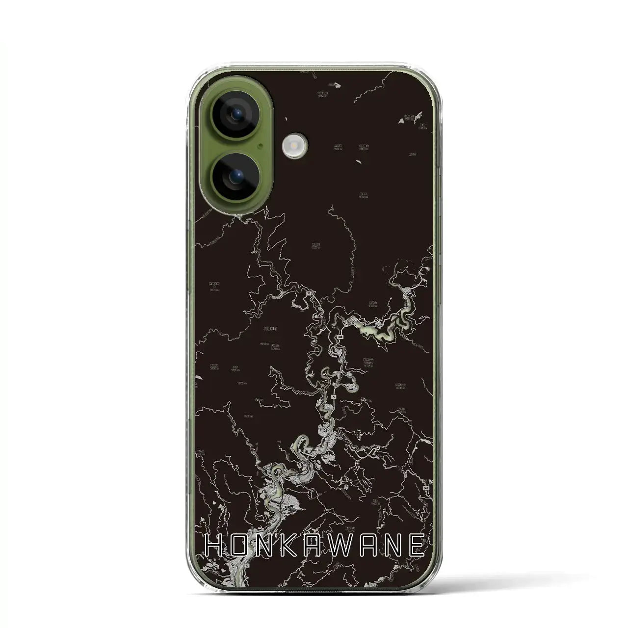 【本川根(静岡県)】地図柄iPhoneケース(クリアタイプ)モノトーン・iPhone 17 Pro Max 用