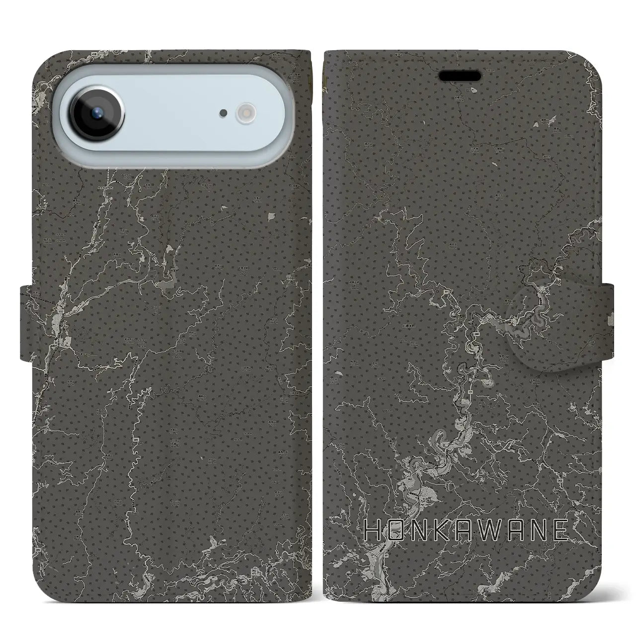 【本川根(静岡県)】地図柄iPhoneケース(手帳タイプ)