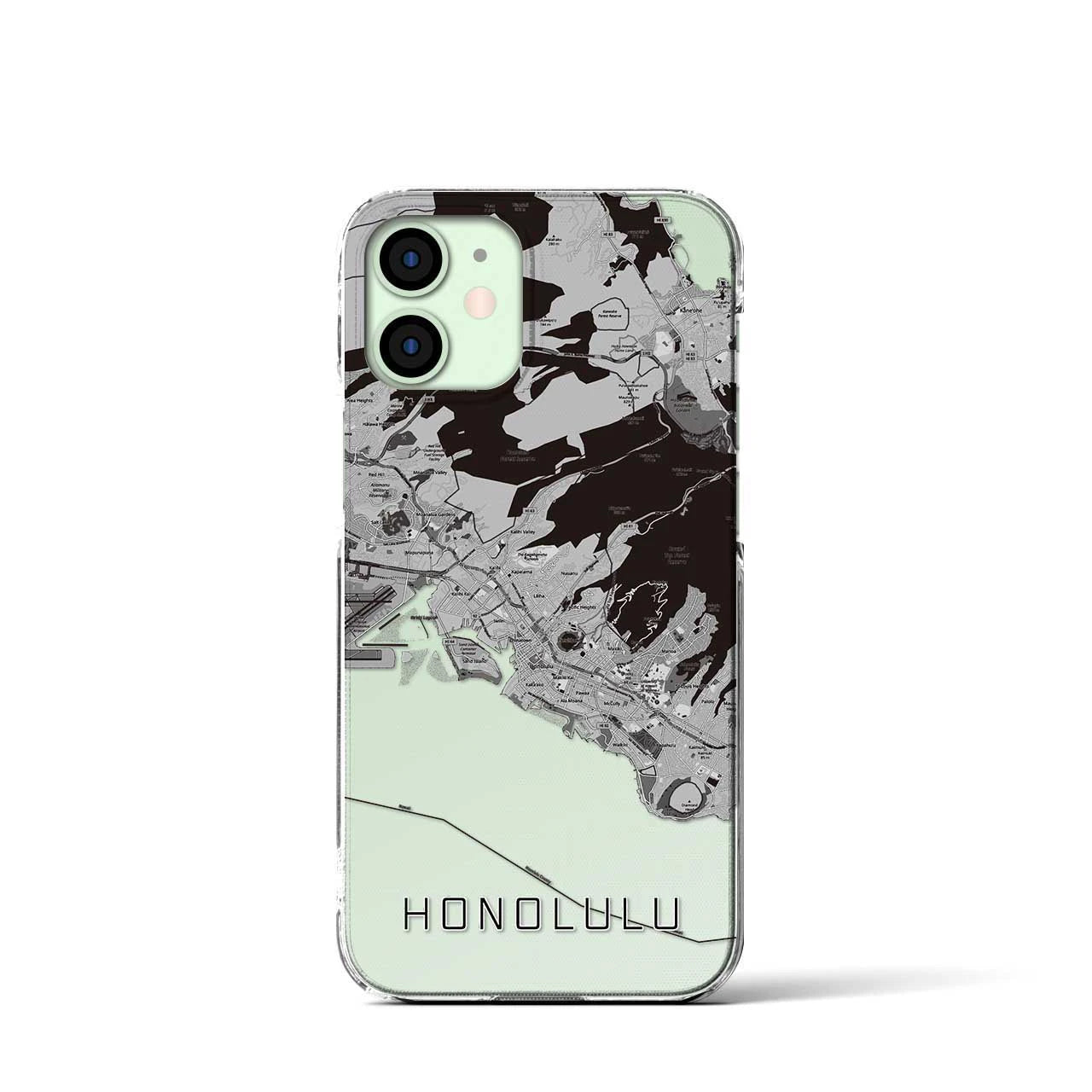 【ホノルル(アメリカ)】地図柄iPhoneケース(クリアタイプ)