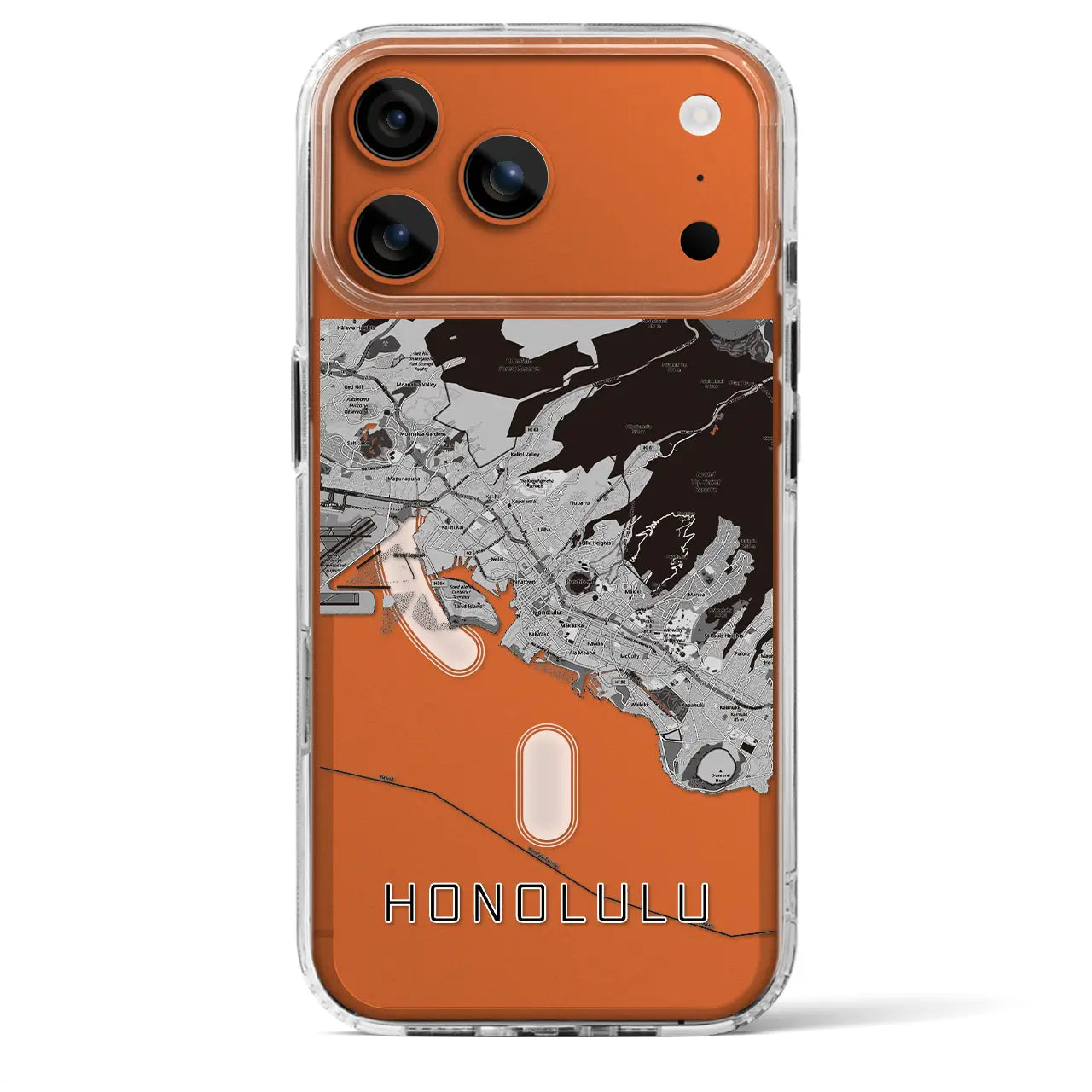 【ホノルル(アメリカ)】地図柄iPhoneケース(MagSafeタイプ)