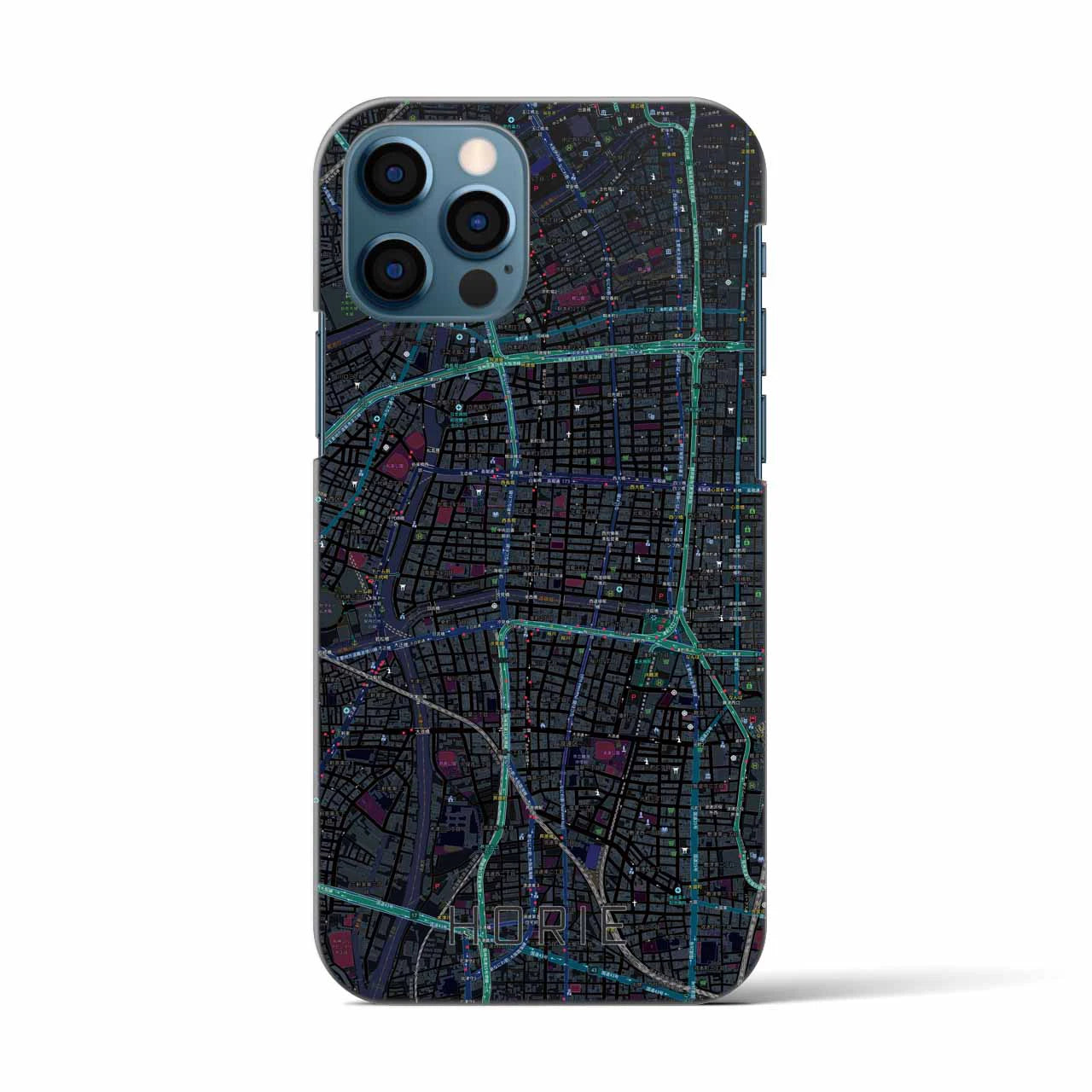 【堀江(大阪府)】地図柄iPhoneケース(バックカバータイプ)