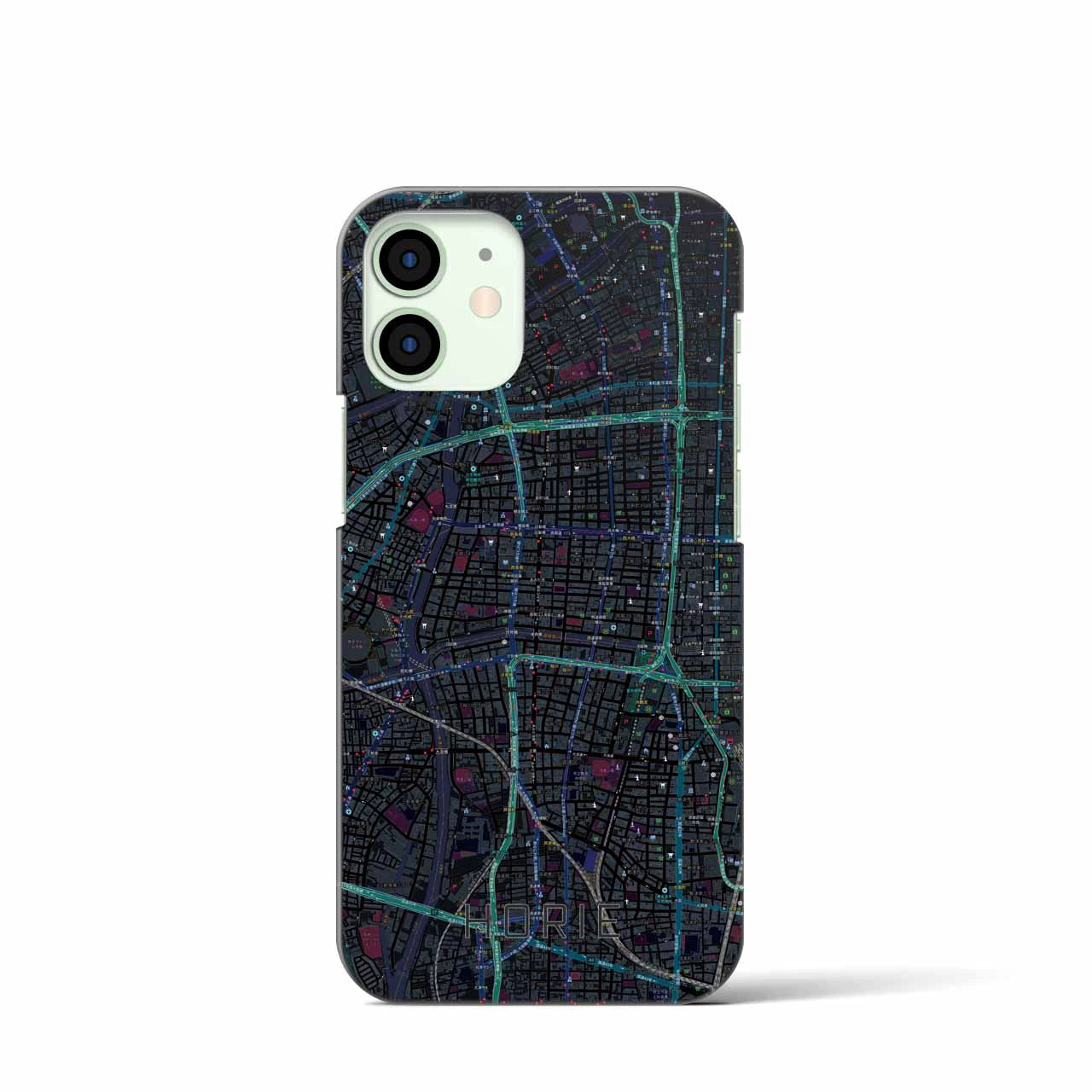 【堀江(大阪府)】地図柄iPhoneケース(バックカバータイプ)