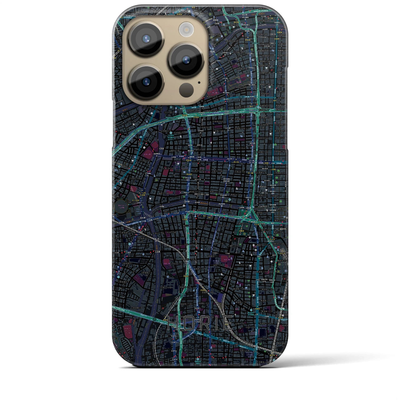 【堀江(大阪府)】地図柄iPhoneケース(バックカバータイプ)