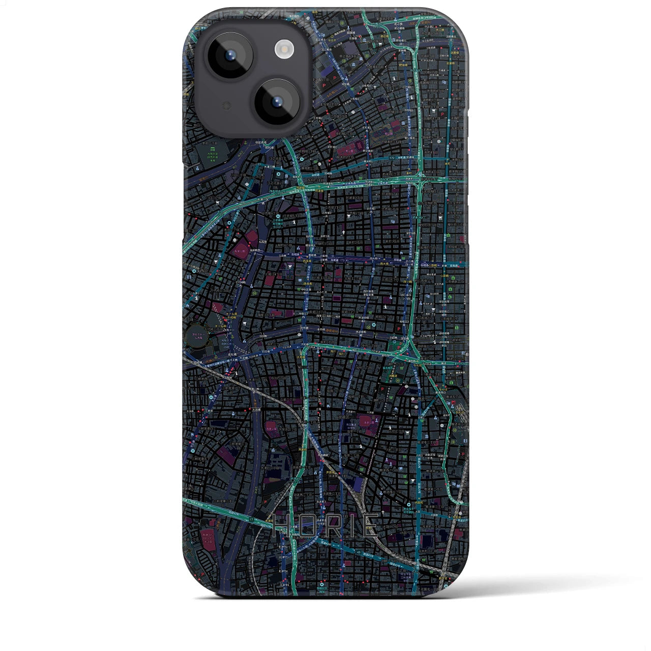 【堀江(大阪府)】地図柄iPhoneケース(バックカバータイプ)