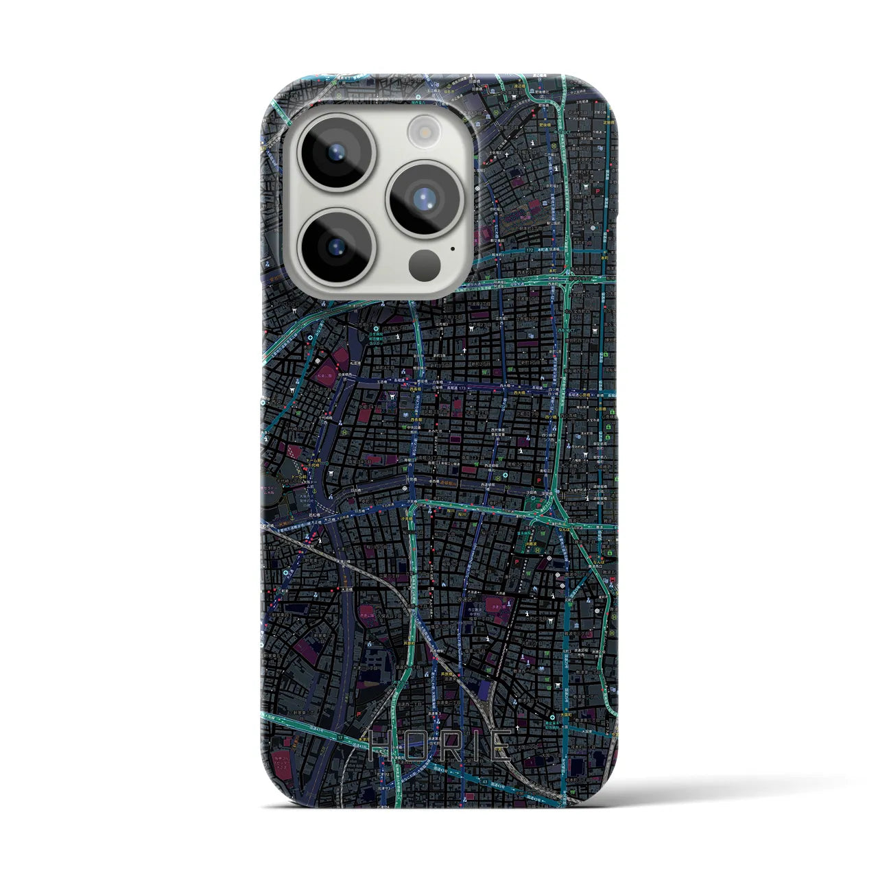 【堀江(大阪府)】地図柄iPhoneケース(バックカバータイプ)