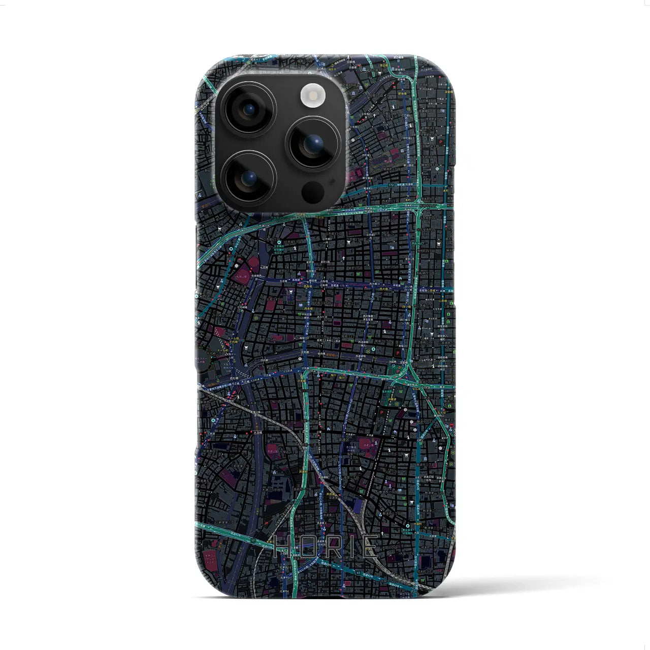 【堀江(大阪府)】地図柄iPhoneケース(バックカバータイプ)