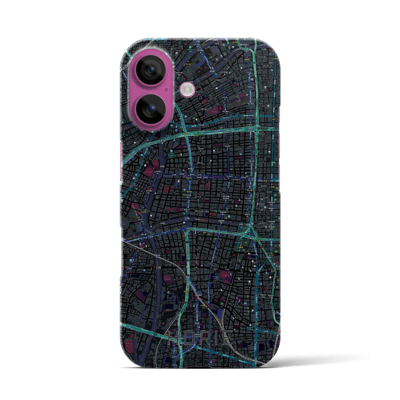 【堀江(大阪府)】地図柄iPhoneケース(バックカバータイプ)