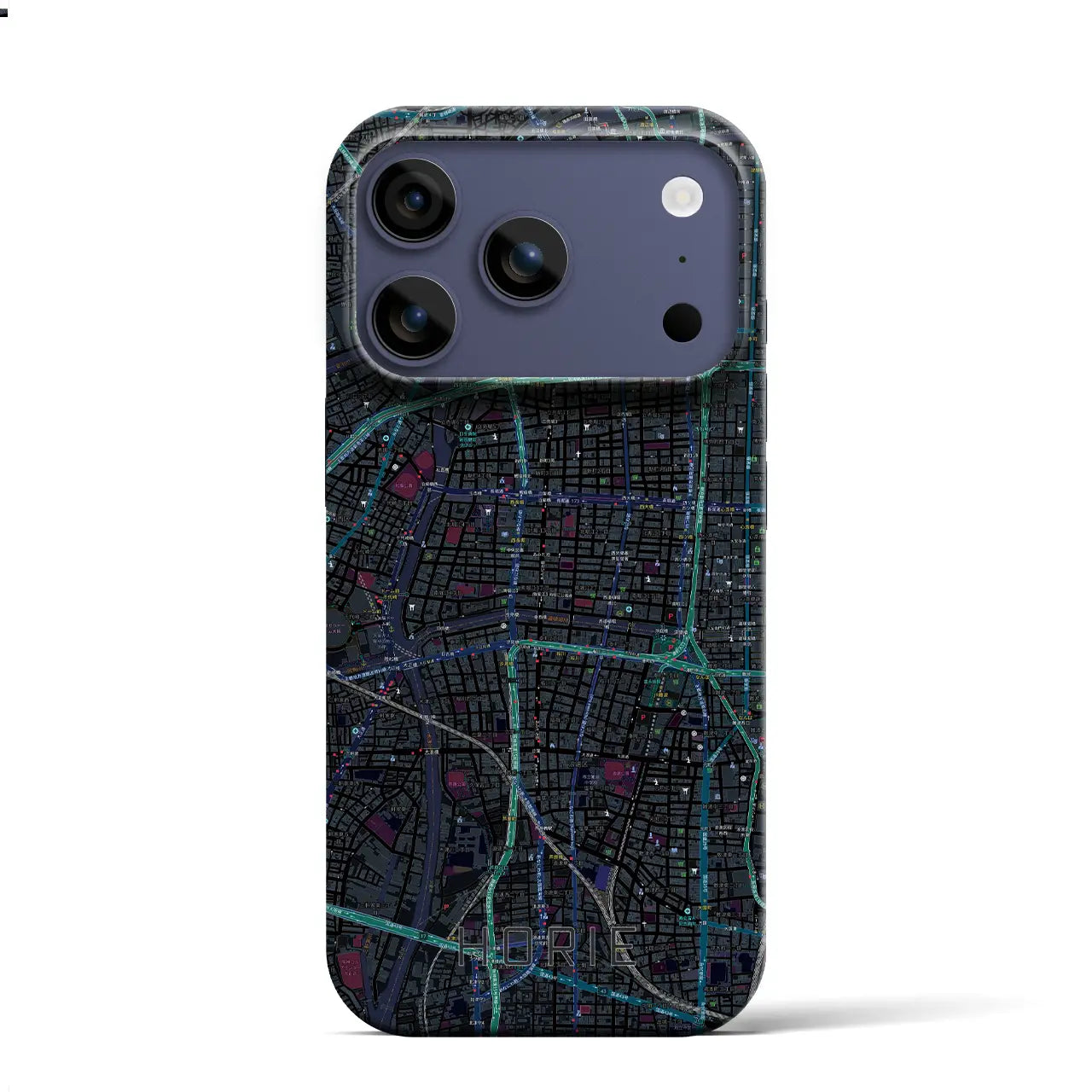 【堀江(大阪府)】地図柄iPhoneケース(バックカバータイプ)