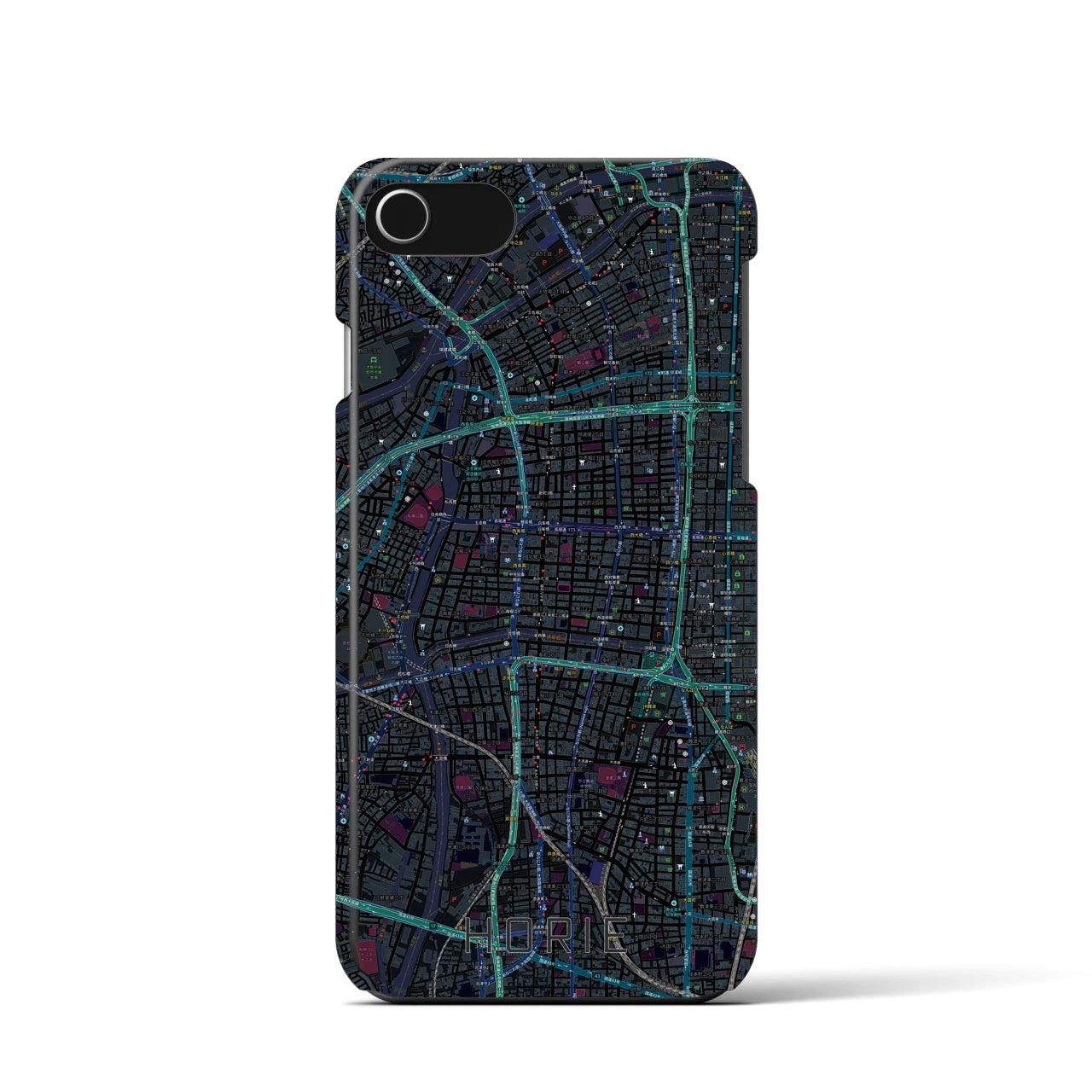 【堀江(大阪府)】地図柄iPhoneケース(バックカバータイプ)