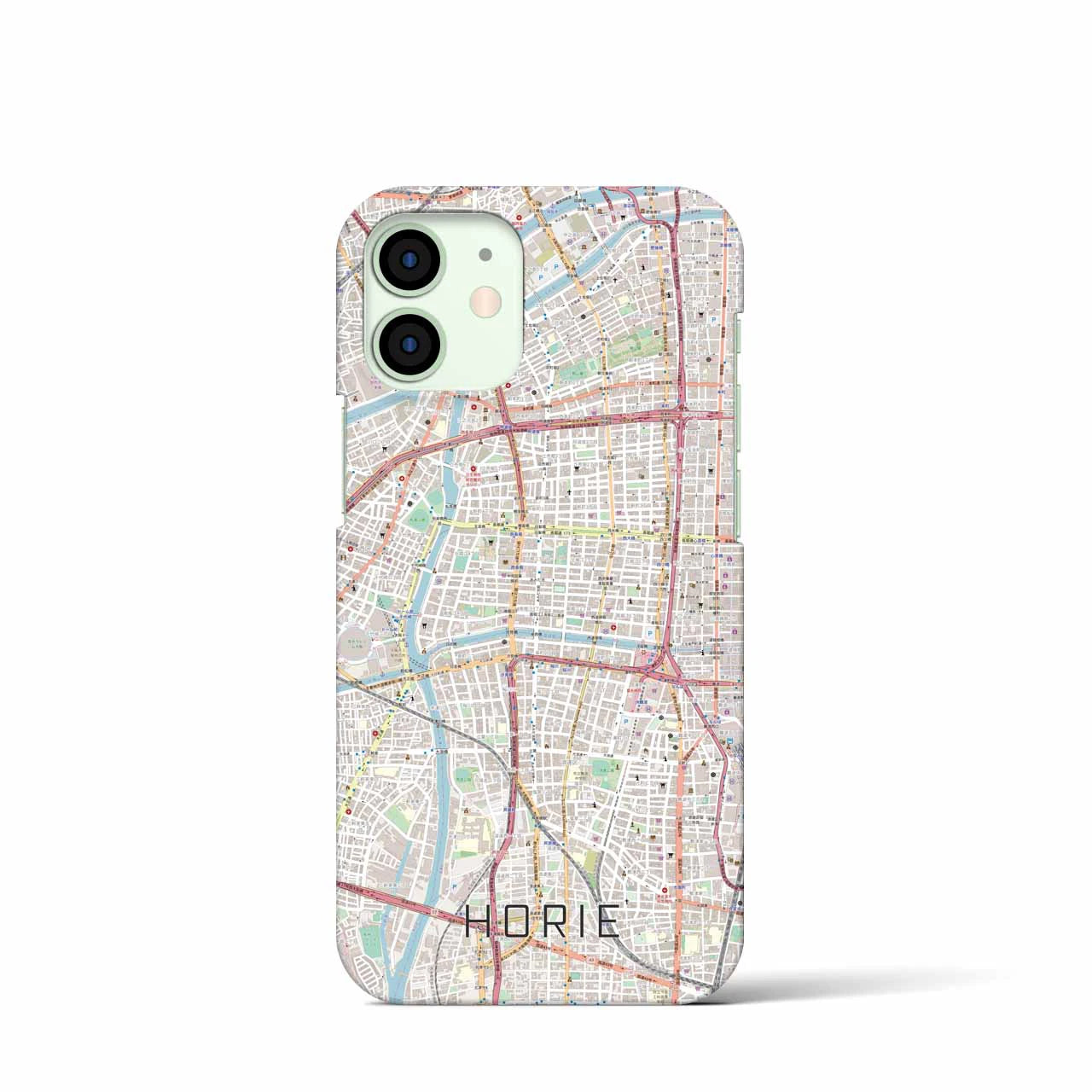 【堀江(大阪府)】地図柄iPhoneケース(バックカバータイプ)