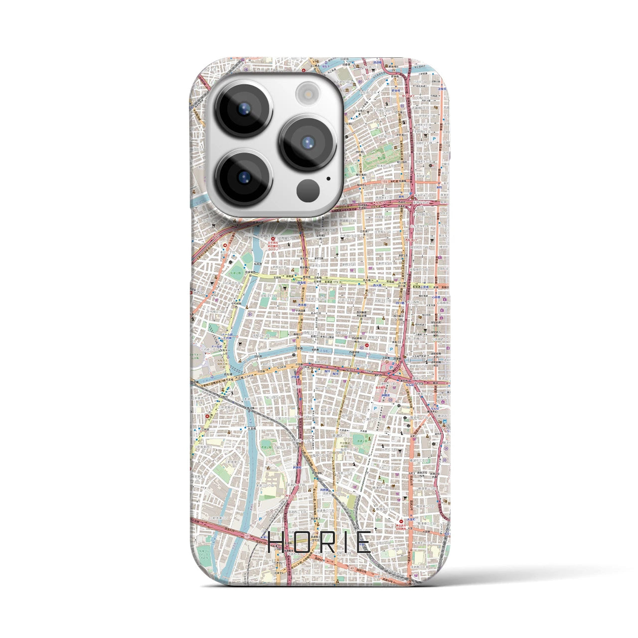 【堀江(大阪府)】地図柄iPhoneケース(バックカバータイプ)