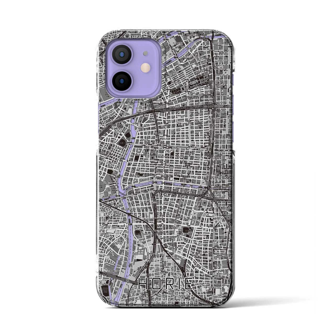 【堀江(大阪府)】地図柄iPhoneケース(クリアタイプ)