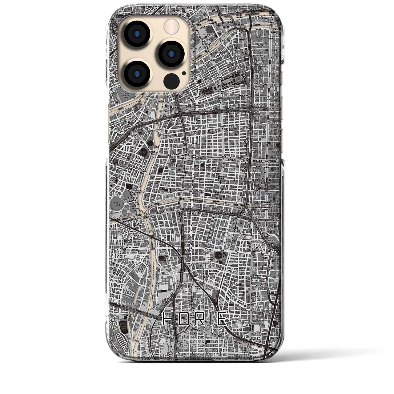 【堀江(大阪府)】地図柄iPhoneケース(クリアタイプ)