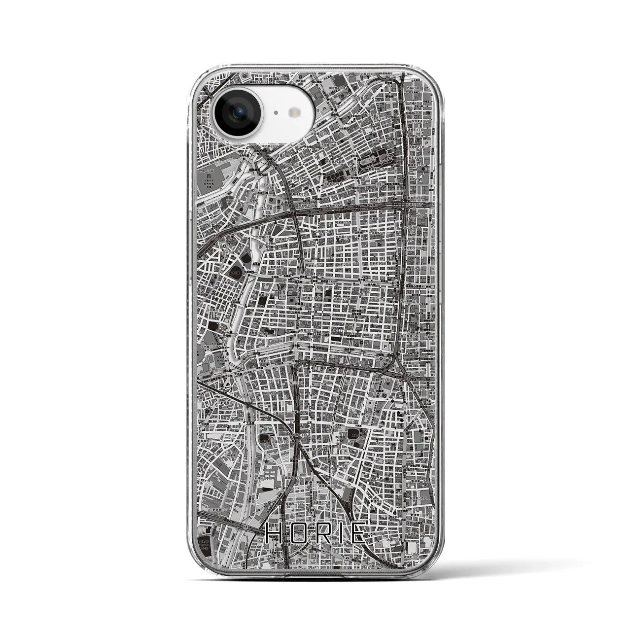 【堀江(大阪府)】地図柄iPhoneケース(クリアタイプ)