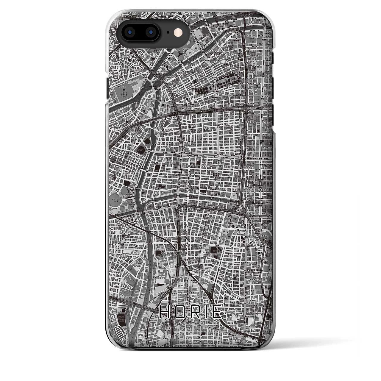 【堀江(大阪府)】地図柄iPhoneケース(クリアタイプ)