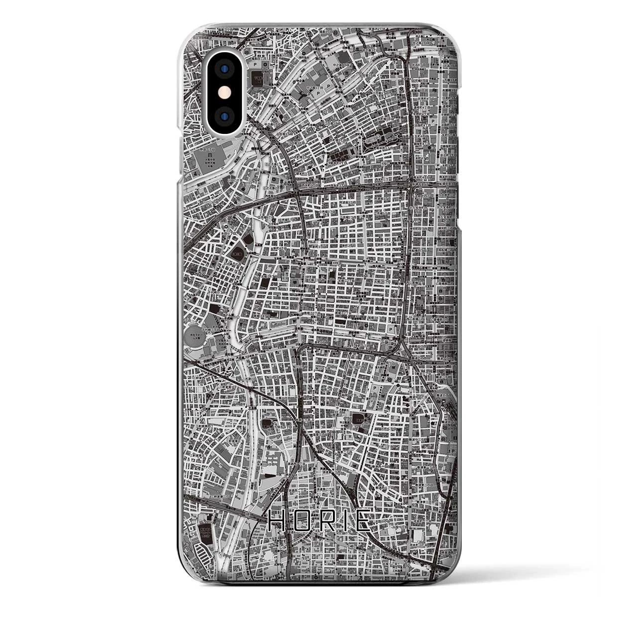 【堀江(大阪府)】地図柄iPhoneケース(クリアタイプ)