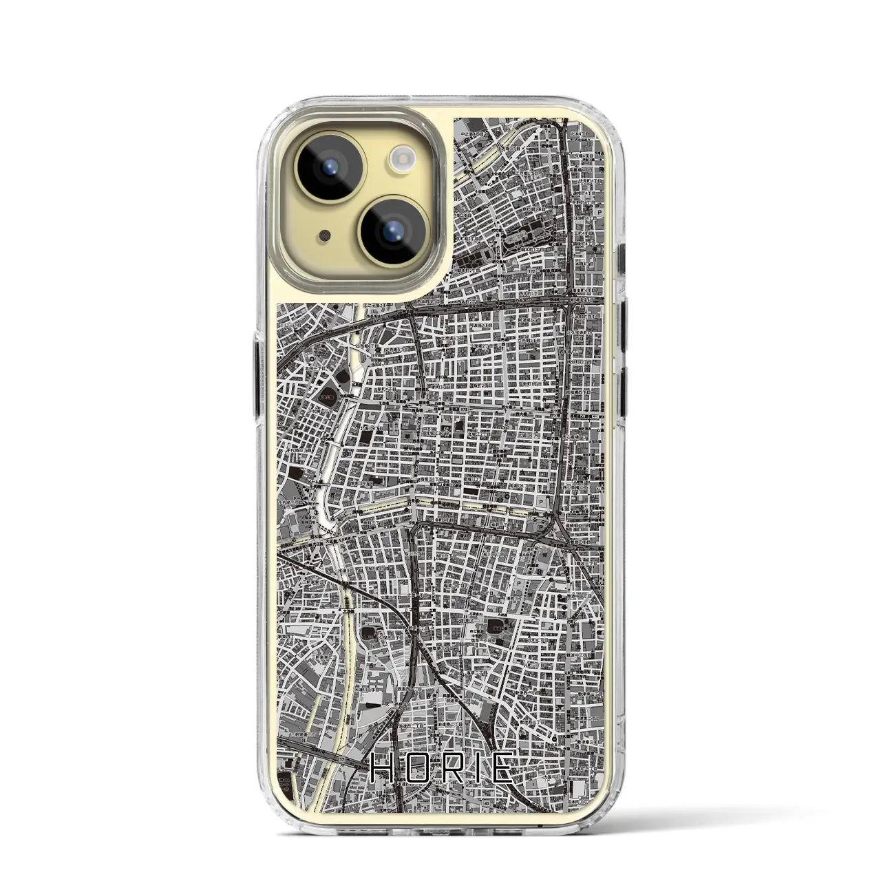 【堀江(大阪府)】地図柄iPhoneケース(MagSafeタイプ)