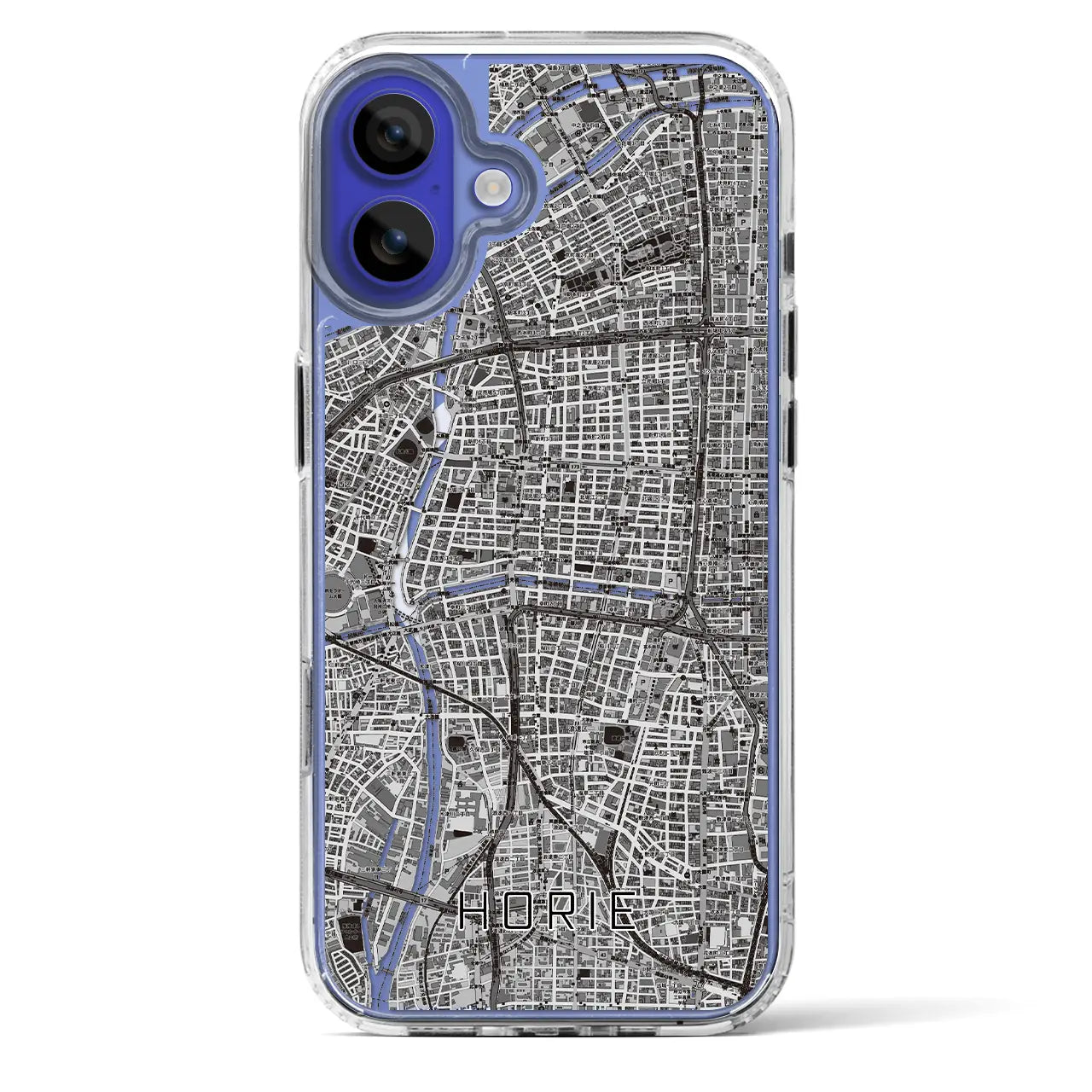 【堀江(大阪府)】地図柄iPhoneケース(MagSafeタイプ)