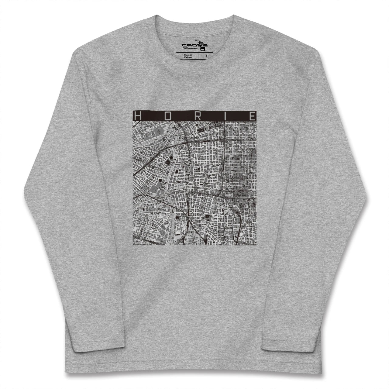 【堀江(大阪府)】地図柄ロングスリーブTシャツ