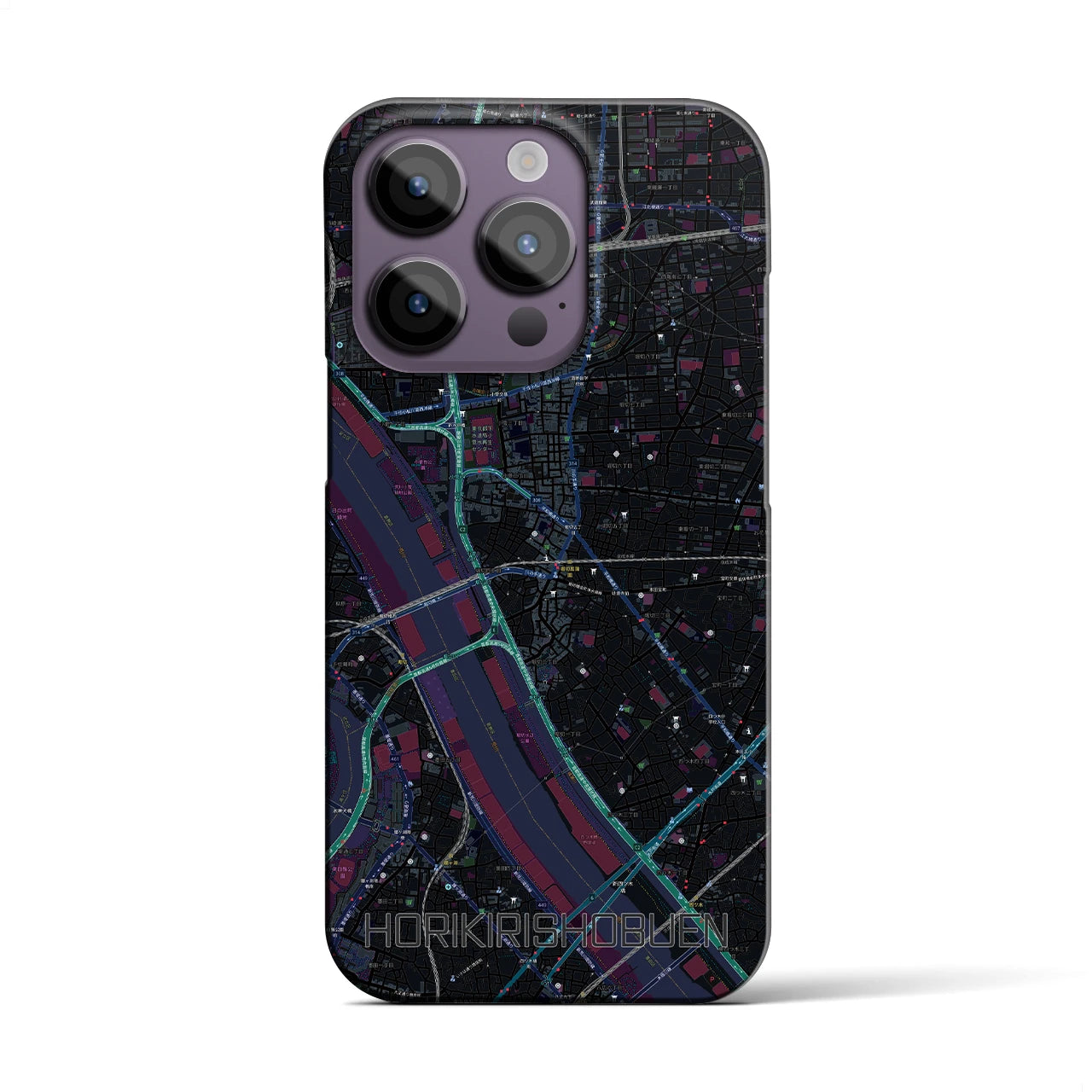 【堀切菖蒲園(東京都)】地図柄iPhoneケース(バックカバータイプ)