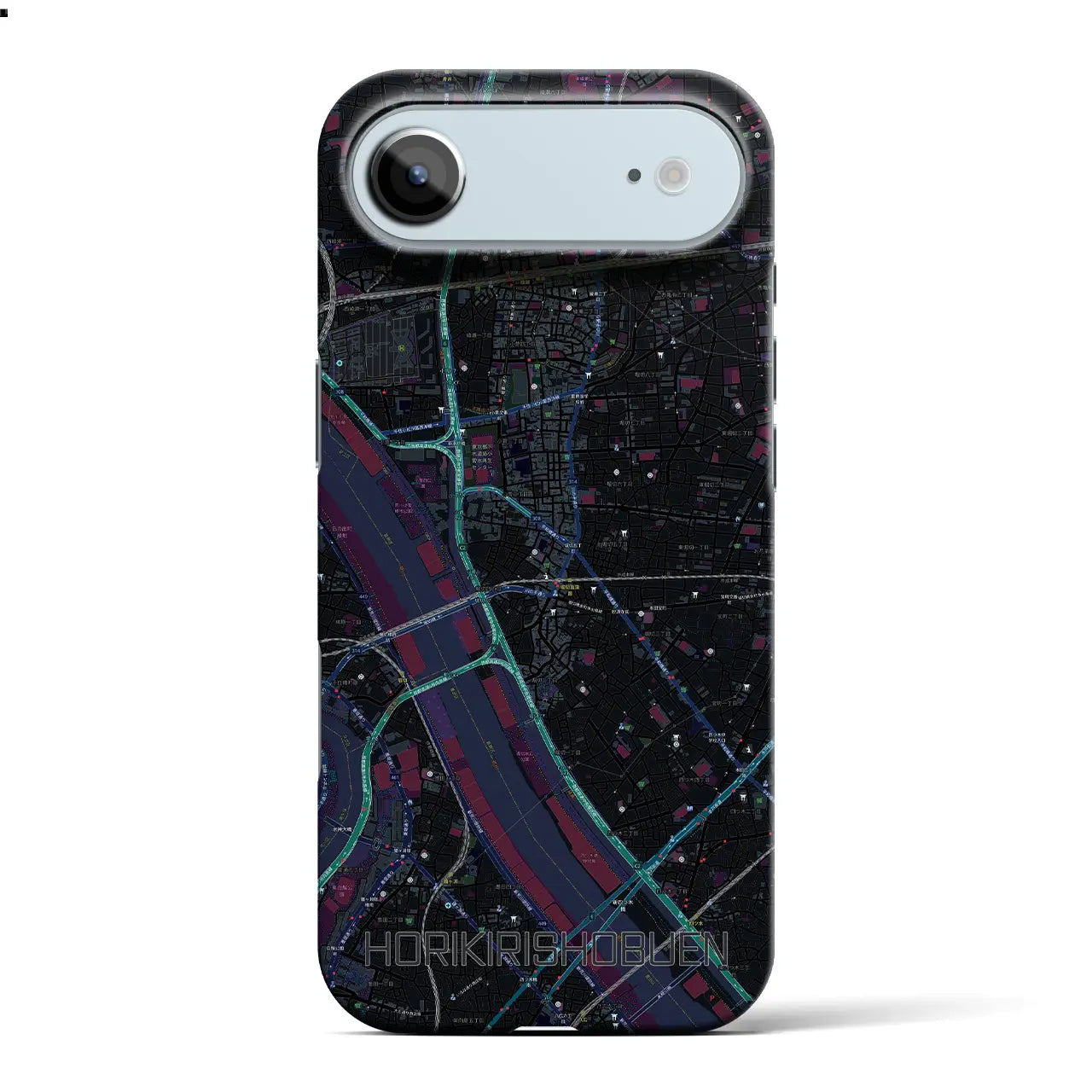 【堀切菖蒲園(東京都)】地図柄iPhoneケース(バックカバータイプ)