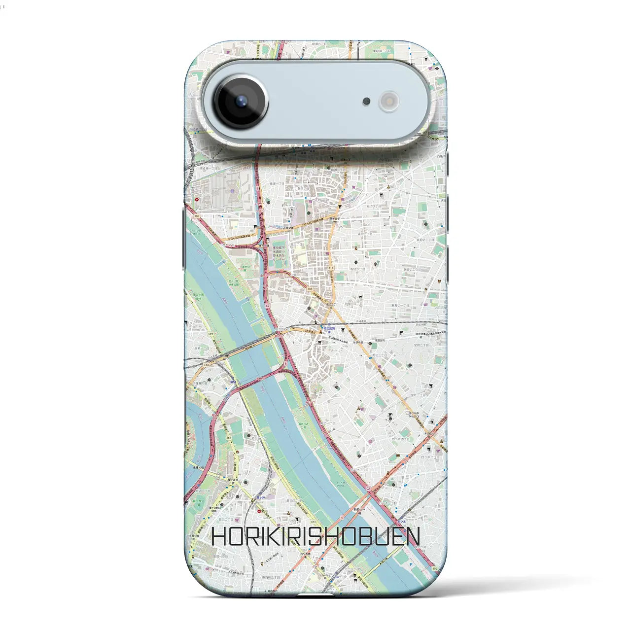 【堀切菖蒲園(東京都)】地図柄iPhoneケース(バックカバータイプ)