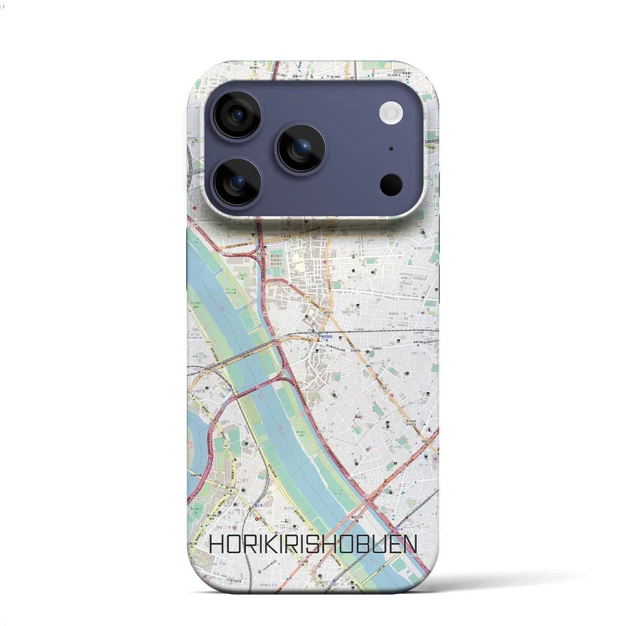 【堀切菖蒲園(東京都)】地図柄iPhoneケース(バックカバータイプ)